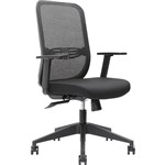 BRINDIS TASK CHAIR HIGH MESH BACK NYLON BASE ARMS BLACK