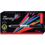 BIC INTENSITY PERMANENT MARKER BULLET FINE BLACK BOX 12