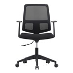 MONDO BROOK STUDENT CHAIR MESH BACK WITH ARMS BLACK
