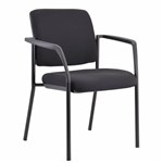 BURO LINDIS 4 LEG VISITOR CHAIR WITH ARMS BLACK