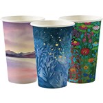 BIOPAK BIOCUP SINGLE WALL CUP ART SERIES 350ML PACK 50