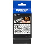 BROTHER TZESE4 SECURITY LABELLING TAPE 18MM BLACK ON WHITE