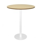 RAPIDLINE ESTILO DRY BAR TABLE 900MM DIA NATURAL OAK AND WHITE BASE