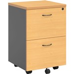 RAPID WORKER MOBILE PEDESTAL 2DRAWER LOCKABLE 690 X 465 X 447MM BEECHIRONSTONE