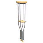 LIVINGSTONE ADJUSTABLE ALUMINIUM UNDERARM CRUTCHES MEDIUM 11401340MM PACK 2