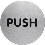 DURABLE PICTOGRAM SIGN PUSH 65MM STAINLESS STEEL