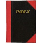 BLACK AND RED NOTEBOOK CASEBOUND RULED AZ INDEX 200 PAGE A4
