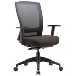 BURO MENTOR TASK CHAIR HIGH MESH BACK NYLON BASE ARMS BLACK