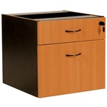 YS DESIGN OXLEY FIXED DESK PEDESTAL 2DRAWER LOCKABLE 450 X 476 X 470MM BEECHIRONSTONE