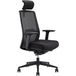 DAL JIRRA SIDE CONTROL SYNCHRO HIGH MESH BACK ARMS HEADREST BLACK BACK AND SEAT