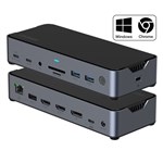 COMSOL USBC TRIPLE MONITOR USBC 14 PORT DOCKING STATION BLACK