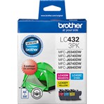 BROTHER LC432 INK CARTRIDGE VALUE PACK CYANMAGENTAYELLOW