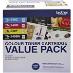 BROTHER TN240 TONER CARTRIDGE VALUE PACK BLACKCYANMAGENTAYELLOW