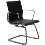 AERO VISITOR CHAIR CANTILEVER BASE MEDIUM BACK ARMS PU BLACK