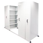 APC EZISLIDE AISLE SAVER 8 BAY 5 SHELVES 4500 X 2175 X 900 X 400MM WHITE
