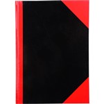 BLACK AND RED NOTEBOOK CASEBOUND RULED 200 PAGE A6