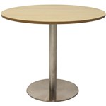 RAPIDLINE ROUND TABLE DISC BASE 900MM NATURAL OAKSTAINLESS STEEL