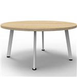 RAPIDLINE ETERNITY COFFEE TABLE 900MM DIA NATURAL OAKWHITE SATIN