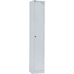 GO STEEL LOCKER 1 DOOR 305 X 455 X 1830MM WITH BUTTERFLY LOCK SILVER GREY