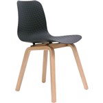 RAPIDLINE LUCID CHAIR BLACK SEAT TIMBER BASE