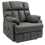 RAPIDLINE HOME ELEVATE OAKLAND LIFT CHAIR DUAL MOTOR EXTRA LARGE LEATHER GREY