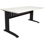 RAPID SPAN DESK WITH METAL MODESTY PANEL 1800 X 700 X 730MM WHITEBLACK