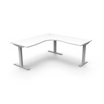 RAPIDLINE BOOST STATIC CORNER WORKSTATION 1500 X 1500MM NATURAL WHITE TOP  WHITE FRAME