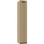 RAPIDLINE MELAMINE LOCKER 1 DOOR 1850 X 305 X 455MM NATURAL OAKBLACK EDGING