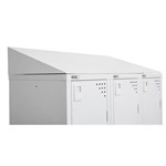 GO STEEL LOCKER ADDITIONAL SLOPING TOP 915 X 270MM SILVER GREY