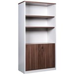 OM PREMIER CABINET HALF DOORS LOCKABLE 900 X 450 X 1800MM CASNANWHITE