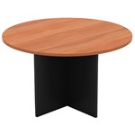 OM ROUND MEETING TABLE 900 X 720MM CHERRYCHARCOAL