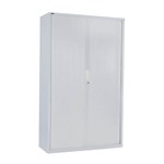 GO STEEL TAMBOUR DOOR CABINET 5 SHELVES 1981 X 900 X 473MM WHITE CHINA