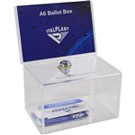ITALPLAST BALLOT BOX LOCKABLE A6 CLEAR