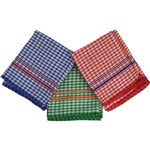 ITALPLAST TEA TOWELS 400 X 600MM ASSORTED PACK 3