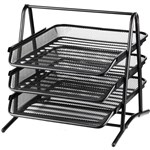 ITALPLAST WIRE MESH DOCUMENT TRAY 3TIER A4 BLACK
