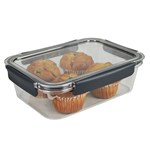ITALPLAST SNAP LOCK FOOD CONTAINER 2700ML CLEAR