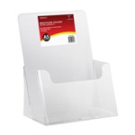 DEFLECTO BROCHURE HOLDER EXTRA CAPACITY FREESTANDING A5 CLEAR