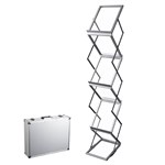 DEFLECTO PORTABLE CONCERTINA DISPLAY STAND A4 CLEAR