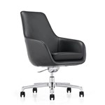 EXECUTIVE PORTFOLIO AVALON CHAIR MEDIUM BACK PU LEATHER 46 X 480 X 930MM BLACK