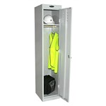STEELCO PERSONNEL LOCKER 1 DOOR 305MM SILVER GREY