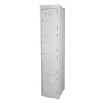STEELCO PERSONNEL LOCKER 4 DOOR 305MM SILVER GREY