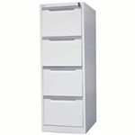 MERCURY FILING CABINET 4 DRAWER 470 X 620 X 1320MM WHITE SATIN