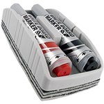 PENTEL MWL MAXIFLO WHITEBOARD MARKER ERASER SET REDBLACK PACK 2