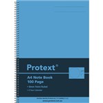 PROTEXT NOTE BOOK 8MM FEINT RULED 55GSM 100 PAGE A4 BLUE