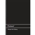 PROTEXT VISUAL ART DIARY WITH PP COVER 110GSM 120 PAGE A4 BLACK