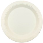 EARTH ECO ECONOMY DISPOSABLE PAPER PLATES 230MM WHITE PACK 50