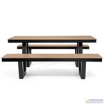 RAPIDLINE RIDGE OUTDOOR PICNIC TABLE MEDIUM 1800 X 1660 X 750MM EUROPEAN OAKBLACK PC