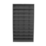 STEELCO PIGEONHOLE SHELVING UNIT 40 COMPARTMENTS 1830 X 1000 X 386MM BLACK SATIN