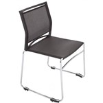 RAPIDLINE PMV STACKABLE VISITORS CHAIR SLED BASE POLY SEATMESH BACK BLACK