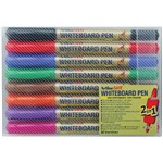 ARTLINE 541T DUAL NIB FINE WHITEBOARD MARKER 0410MM BULLET ASSORTED PACK 8